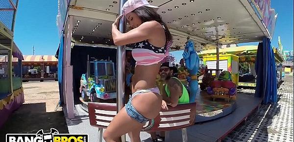 BANGBROS - Franceska Jaimes Squirts While Getting Fucked In The Ass At A Carnival